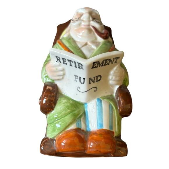 Lefton Other - Vintage Lefton Ceramic Bank Retirement Fund Grandpa Rocking Chair Excellent Cond